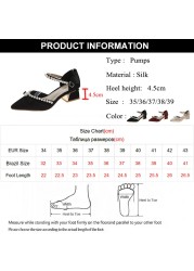 Rimocy 2022 Summer Pearl Pumps Women Pointed Toe Ankle Strap High Heels Shoes Woman Med Heel Elegant Bowknot Dress Shoes Ladies