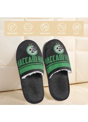 Maccabi Haifa Fc Women and Men Fluffy Slipper Soft Plush Warm Home Shoes Anti-slip Cozy Plush