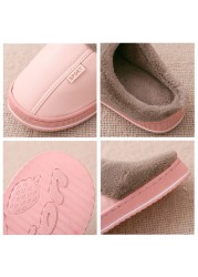 Slippers for women round toe flats plus velvet home indoor slippers for women comfortable winter warm plush non-slip shoes