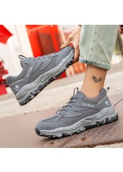 High quality safety shoes waterproof work boots men steel toe cap puncture-proof safety protection outdoor shoes lightweight