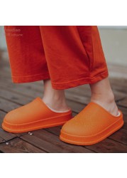 UTUNE EVA Slippers Women Winter Waterproof Shoes Warm Thick Sole Indoor Slippers Women House Shoes Anti-Slip Platform Shoes