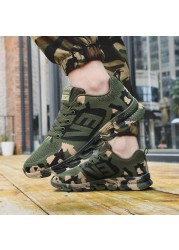 Camouflage Sneakers Man Military Shoes Women Sneakers Tenis Shoes Army Trekking Shoes Couple Outdoor Walking Casual Shoes