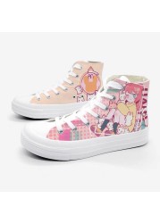 Japanese Cartoon Anime Printing Cool Girl Vulcanized Shoes Spring Autumn High Quality Canvas Shoes Student Gift Jk Casual Shoes