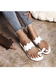 Zapatillas Mujer Fashion Big Size Women Flat Flip Flops 2022 Toe Set Summer Leisure Shoes