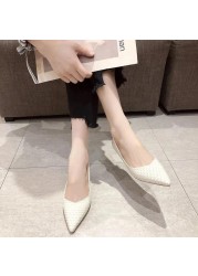 Women Pumps Fashion Office Lady Med Heels Shoes Woman Thin Heel Female Work Shoes Spring Autumn Pointed Single Shoes