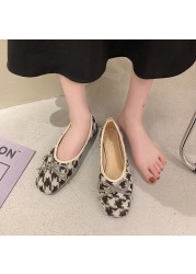 Spring new fashion hh9st shallow mouth casual women's shoes cute bow French style design breathable elegant flat shoes