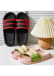 Women Home Platform Slippers Female Fashion Beach Slides Summer Candy Colored Button Strap Non-slip Sandals Chaussure Femme