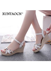 New shoes women sandals summer wedge sandals 2022 women shoes bohemian fashion classic buckle non-slip sandals women shoes