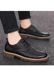 Handmade Genuine Leather Men's Shoes Fashion Casual Shoes Men Brand Sneakers Autumn Shoes