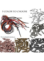 50pcs Ends Tips Shoelace DIY Seamless Fashion Accessories Rustproof Metal aglet Luxury Durable Repair Lock Clip Decoration