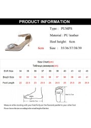 Rimocy Luxury Crystal Buckle Pumps Women 2022 Spring Ankle Strap High Heels Shoes Woman Satin Pointed Toe Thin Heel Party Shoes