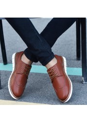 Men's Genuine Leather Moccasin Shoes Casual Flat Breathable Formal Business Shoes Large 47 48