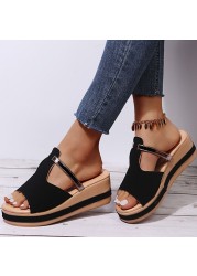 Women Sandals 2022 Women Heels Sandals Slip On Wedges Shoes For Women Slippers Summer Sandalias Mujer Platform Sandals Shoes