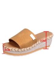 2022 Summer Chunky Heel Women Sandals Summer Wedge Sandals Casual Chunky Platform Sandals Female Wedge Sandals