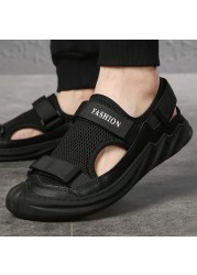 2022 Summer Fashion Men's Sandals Sport Non-Slip Slippers Casual Beach Shoes Breathable Mesh Fashion Black Men's Shoes