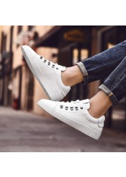 Men's shoes leather casual spring sneakers men 2021 new lace-up British style shoes fashion sneakers