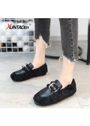 2022 Fashion Women Moccasin Shoes Casual Women Sneakers Autumn Loafers Flats Fur Loafers Slippers Flats Toe Shoes