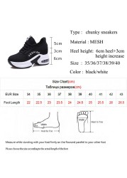 Lucifer 2022 Spring Breathable Mesh Casual Women Sneakers Lace Up Height Increasing Shoes Woman Air Cushion Wedges Female Shoes