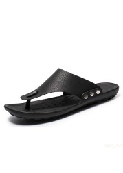 Slippers summer flip flops for men beach slippers sandals brown comfortable shoes non-slip bathroom shoes men slides