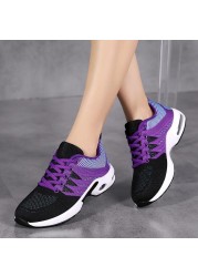 Ladies Shock Absorption Sneaker Comfortable Breathable Running Shoes Air Cushion Soles Casual Outdoor Shoes Shoes