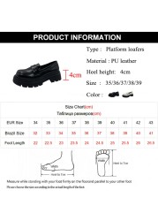 Rimocy Thick Sole Platform Women Shoes Fashion Black PU Lether Loafers Female 2022 Spring Comfortable Slip On Casual Shoes Woman
