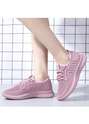 2021 new women's shoes casual slip-on breathable wear-resistant non-slip lazy light comfortable sneakers mesh surface lady shoes