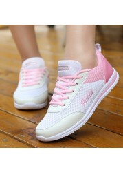 Sneakers Woman Spring Summer For Flat Mesh Basket Light Breathable Lace Up Casual Shoes Zapatillas Mujer