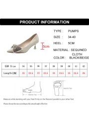 Lucifer 2022 Fashion Crystal Bowknot Pumps Women Pointed Toe High Heel Shoes Woman Stiletto Heel Party Shoes Zapatos De Mujer