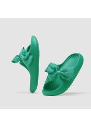 2022 summer women's EVA soft sole non-slip slides female beach outdoor home indoor bathroom bow slippers woman