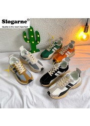 2022 New Women's Spring Leisure Sneakers Students Running Shoes Platform Girl Vulcanize Shoes Mixed Color Casual Sneakers