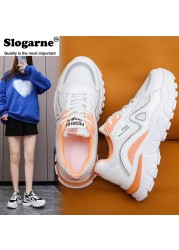 Women's Spring Autumn Thick Sole Sneakers Woman PU Mesh Casual Sneakers Breathable Running New Women's Shoes Vulcanize