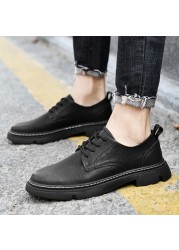 Flat /5 Cm Men's Casual Shoes Genuine Leather Lift Men Men Shoes Elevator Shoes Height Increase Shoes for Men Business Fashion