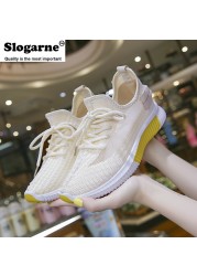 Women Vulcanized Sneakers Weave Mesh Platform Shoes Ladies Spring Autumn Trend Chunky Sneakers Flats Women Casual Sneakers