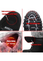 Women Winter Snow Boots Outdoor Shoes For Women Men Hiking Trekking Boots Couple Shoes Lightweight Anti-slip Warm Plush Boot