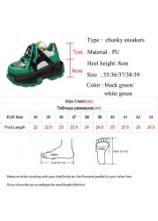 Lucifer Green Sequin Chunky Sneakers Shoes Woman 2022 Spring Mixed Color Platform Shoes For Women Lace Up Thick Sole Sneakers