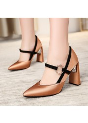 Sexy Women Pumps Black Rome High Heel Shoes Ladies Satin Fashion Pointed Toe Heels Wedding Party Woman Formal Shoes Big Size 46