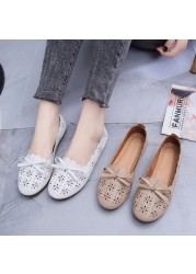 High quality women's sandals summer fashion soft bottom beach hollow casual shoes breathable ladies flat shoes