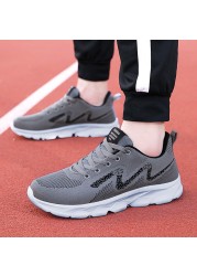 Four seasons mesh breathable walking shoes lightweight comfortable sports casual men's shoes