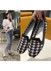 Women Flat Shoes 2022 Spring New Ladies Loafers Flying Woven Pumps Women Single Shoes Casual Lazy Peas Shoes Zapatos de mujer