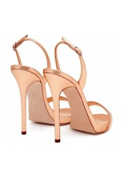 Cool Sept Plus Size 34-45 6 Color Women Sexy High Heel Sandals Open Toe Back Strap Thin Heel Sandals Summer Party Shoes Women