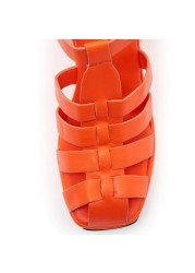 2022 New Summer Hollow Roman Sandals Ladies Thick Bottom Platform Wedge Heel Women's Shoes Black White Purple Orange Big Size 43