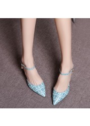 MEMUNIA 2022 Size 34-43 New Sexy Genuine Leather Sandals Woman Solid High Heels Summer Shoes Ladies Shoes