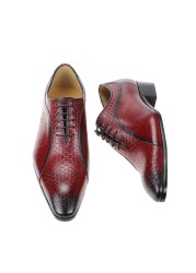 Formal leather men evening wedding shoes comfortable high quality classic side carving shoes for men black brown brogue