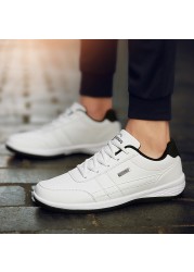 Men's shoes leather sneakers trend Italian casual shoes breathable leisure male sports shoes non-slip shoes men vulcanized shoes