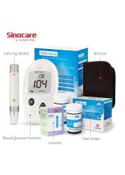 Sannuo Sinocare Blood Glucose Meter Safe-Accu Glucometer Medical Devices Diabetes Tester Blood Sugar Test Strips