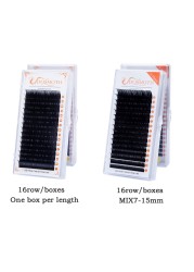 7 trays 16 rows/individual case mink false eyelashes blocking false eyelashes extension individual false eyelashes