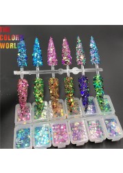 TCT-565 Shinning Chameleon Chunky Nail Glitter Decoration Arte de uñas With Purpurina Groisa Manicure Crafts Festival Accessories