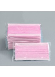 10/100/200/400pcs Disposable Adult Mask 3-Layer Non-woven Meltblown Mask Individually Wrapped Mask Black Filter Mask Face Masks