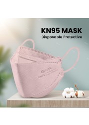 adult black mask ffp2 oral face mask korean mask colorful morandi ffp2 certified kn95 health mask FPP2 homology ada