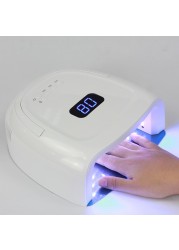 60W Rechargeable Nail Lamp Cordless Gel Polish UV Curing Light Professional Nail Dryer Cordless Nail UV LED Lamp